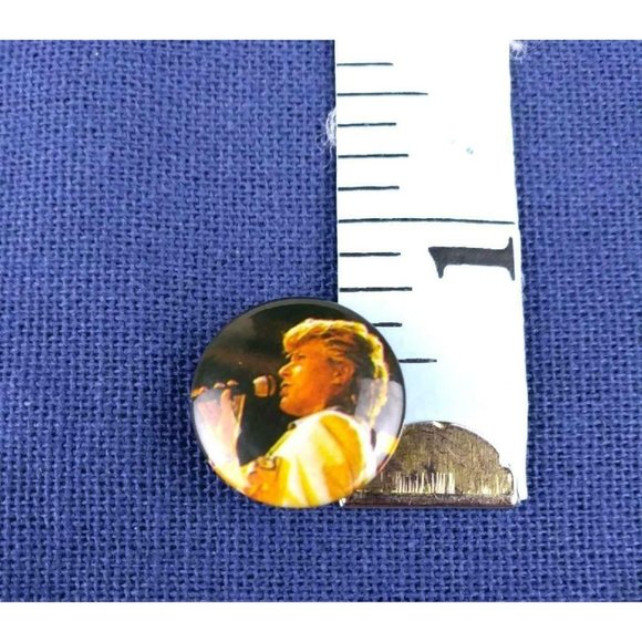 David Bowie Earrings Vintage Singing Modern Love Picture 1980s Pierced Post Stud - Picture 4 of 4